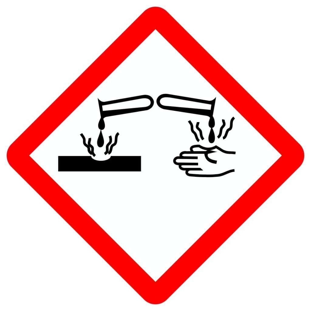 Corrosive hazard symbol