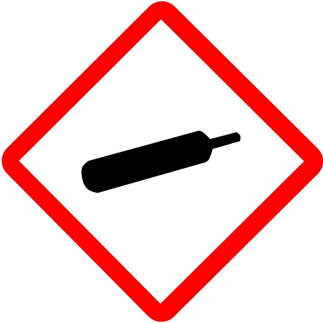 Gas under pressure hazard symbol