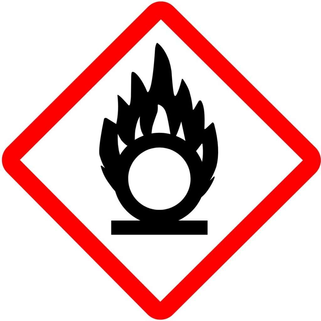Oxidising hazard symbol