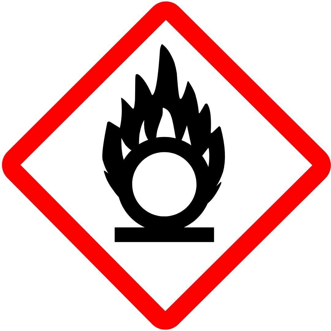 Oxidising hazard symbol