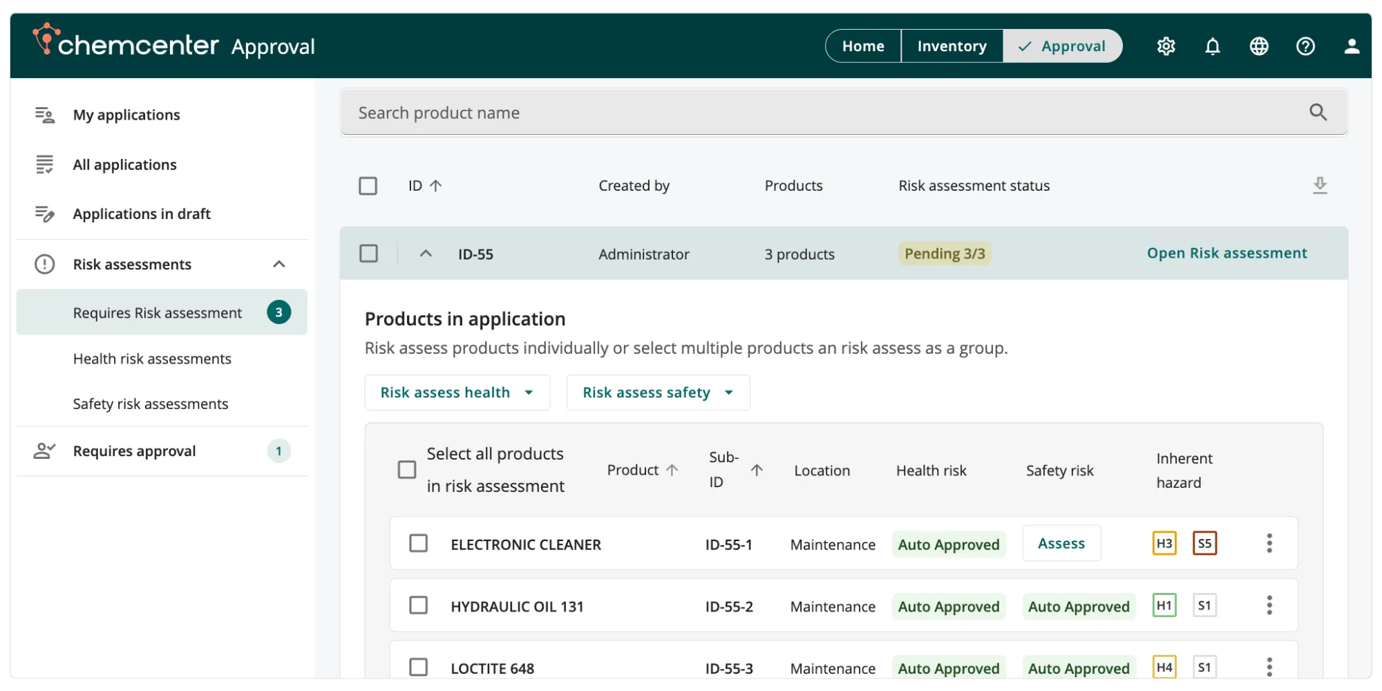 ChemCenter Approval