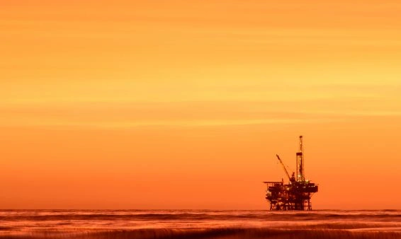 Oil rig in the North Sea