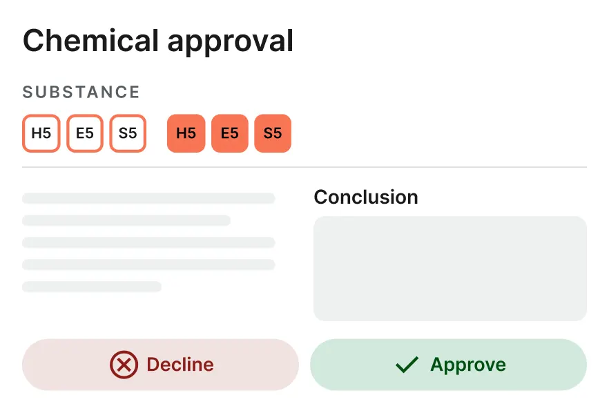 Chemical approval