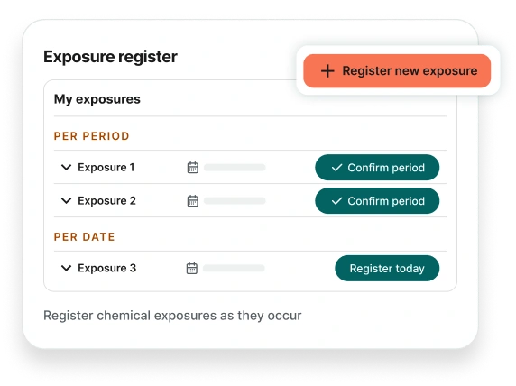 ChemCenter exposure register feature