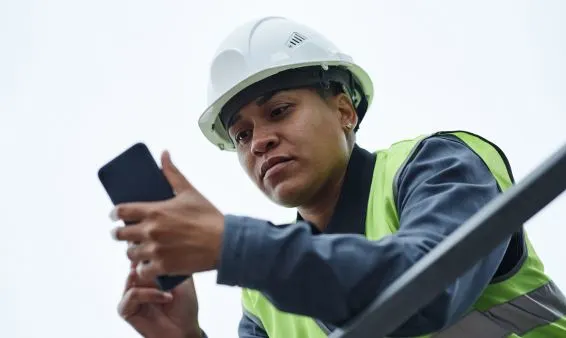 Worker filling in chemical inventory